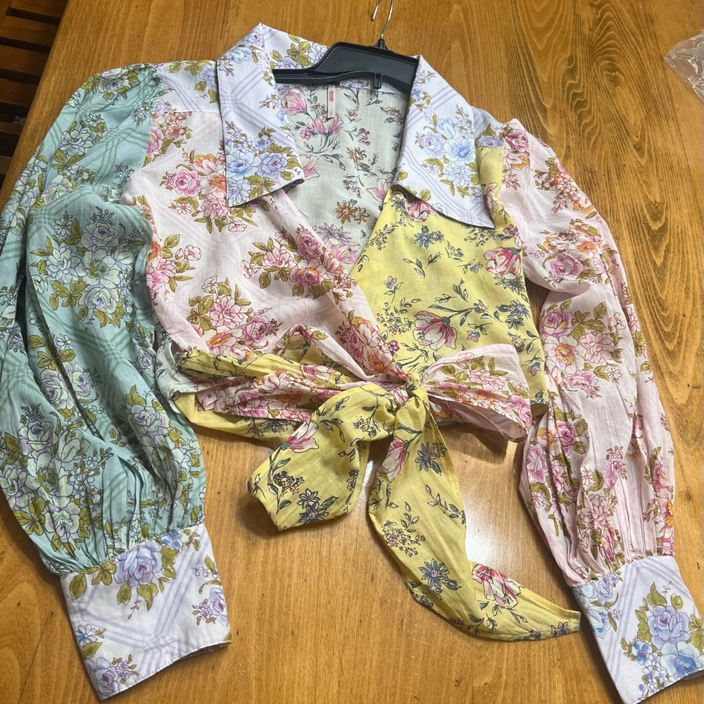 FREE PEOPLE Lucky Penny Wrap Top